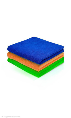 MINKAAI 350_3 Wet and Dry Microfiber, Polyester Cleaning Cloth(3 Units)