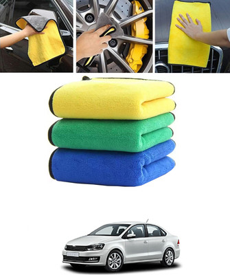MATIES Multi-Purpose Super Soft Absorbent Cleaning Towels for Car-288 Wet and Dry Microfiber Cleaning Cloth(3 Units)