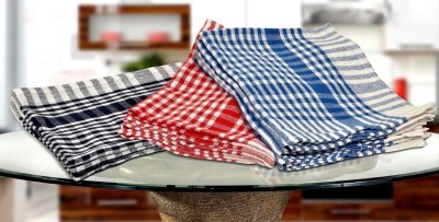 NAVYA Multipurpose Cotton 120 GSM Checked Kitchen Napkin ( 18*18 Inch) (Pack of 6) Multicolor Cloth Napkins(6 Sheets)