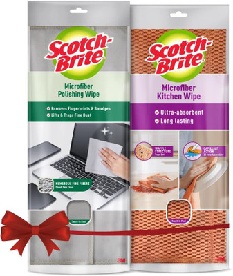 Scotch-Brite Combo |Microfiber Polishing Wipe 1N + Microfiber Kitchen Wipe 1N Wet and Dry Microfiber Cleaning Cloth(2 Units) Scotch-Brite Combo |Microfiber Polishing Wipe 1N + Microfiber Kitchen Wipe 1N Wet and Dry Microfiber Cleaning Cloth(2 Units)