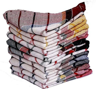 THE NEWFLAM Cotton Cloth Napkins/Duster Ideal for Home & Kitchen Cleaning & Multipurpose Use Wet and Dry Cotton Cleaning Cloth(4 Units)