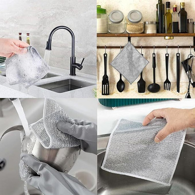 KGBTREADS Wet and Dry Polyester Cleaning Cloth(5 Units)