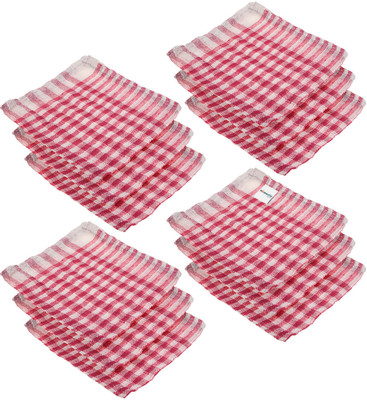 HOMESTIC Wet and Dry Cotton Cleaning Cloth(12 Units)