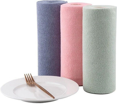 BUYBEAT Reusable Kitchen Cleaning Cloth Roll –20pcs for Multipurpose Use Wet and Dry Microfiber, Cotton Cleaning Cloth