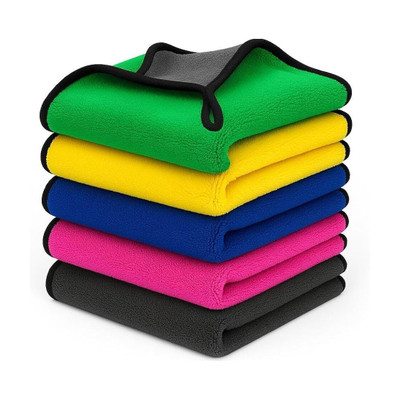 soxsense Microfiber Vehicle Washing  Cloth(Pack Of 5, 600 GSM)
