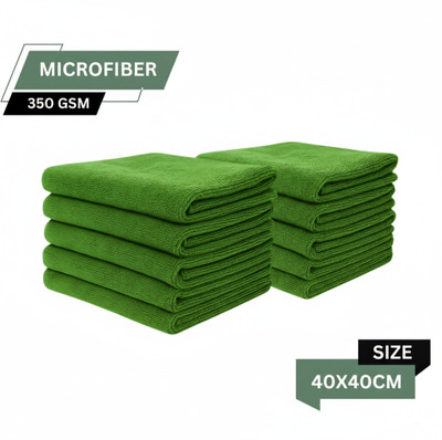 HOMNIX Microfiber Vehicle Washing  Cloth(Pack Of 10, 350 GSM)