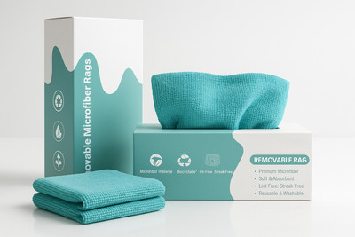 SHOWGIRL AquaClean Removable Microfiber Rags Cleaning Cloth 2 Box & 40 Sheet Wet and Dry Microfiber Cleaning Cloth(2 Units)