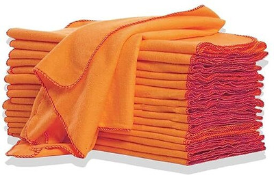EasyShop yellow duster cloth for multipurpose uses Wet and Dry Cotton Cleaning Cloth(12 Units)