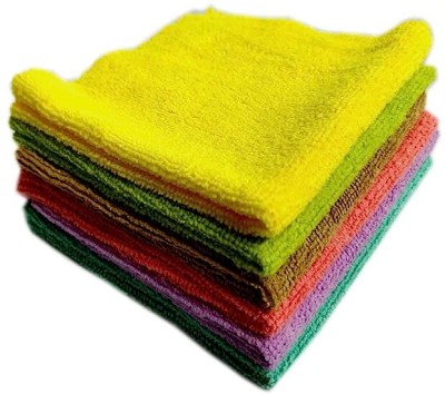 Shopfleet Microfiber Cleaning Cloths for Home Kitchen car Bike Window Glass Laptop Wet and Dry Cotton Cleaning Cloth(6 Units)