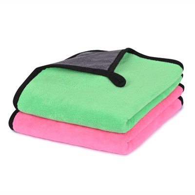 LOOM LEGACY Microfiber Cleaning Cloth Mix Colour (Pack of 2, 600 GSM) Wet and Dry Cotton Cleaning Cloth(2 Units)