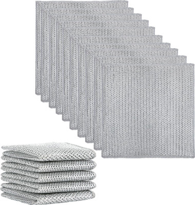 Erza Magnifying Wire Dishwashing Rags,Wet and Dry Mesh Microfiber Cleaning Cloth 10Pc Wet and Dry Microfiber Cleaning Cloth(10 Units)