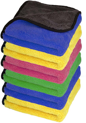 Atipriya Microfiber All Purpose Cloth for Cleaning Dusting Wet and Dry Microfiber Cleaning Cloth(6 Units)