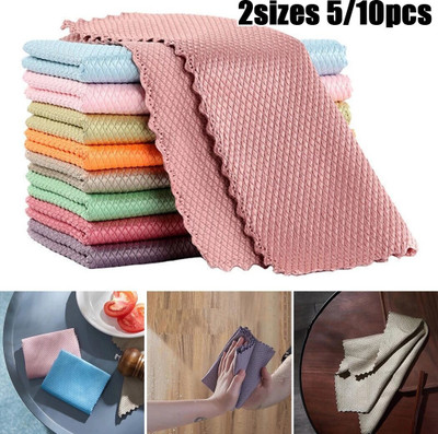 Right Traders Wet and Dry Microfiber Cleaning Cloth(10 Units)