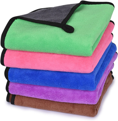 OM Creations Microfiber Vehicle Washing  Cloth(Pack Of 5, 600 GSM)