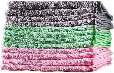 HOMEXCEL Highly Absorbent Cleaning Rags Towel for House Car Kitchen 3 Color (30x30cm) Wet and Dry Microfiber Cleaning Cloth(12 Units)