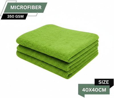 HOMNIX Microfiber Cleaning Towel Cloth 40x40cms 350 GSM Highly Absorbent Dust Lint Free Wet and Dry Microfiber Cleaning Cloth(3 Units)