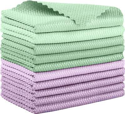 Zibuyu 10 Pieces Fish Scale Microfiber Cleaning Cloth 30x30CM Reusable Towel for Wet and Dry Microfiber Cleaning Cloth(10 Units)