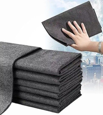 NUVIO Reusable Magic Cleaning Cloth for Home, Glass, Window & Kitchen (30x30 cm) Wet and Dry Microfiber Cleaning Cloth(4 Units)