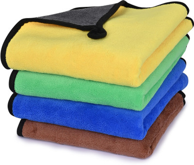 SFAB Microfiber Vehicle Washing  Cloth(Pack Of 4, 600 GSM)