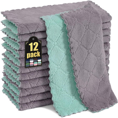 BINKS TRADERS BTMFCG12 Wet and Dry Microfiber Cleaning Cloth(12 Units)