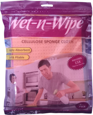 FAIR TRADE HUB CELLULOSE SPONGE WIPE Wet and Dry Sponge Cleaning Cloth(5 Units)