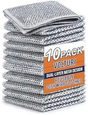 SNENTERPRISES S10 Wet and Dry Steel Cleaning Cloth(10 Units)