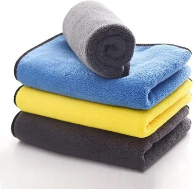 Shreeshayam Microfiber Vehicle Washing  Cloth(Pack Of 4, 800 GSM)