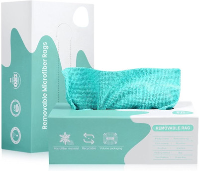 Lumevo Microfiber Cleaning Cloths 20 Pack – Reusable Wipes with Dispenser Box Wet and Dry Microfiber Cleaning Cloth(20 Units)