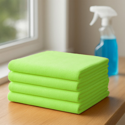 Story@Home LINT FREE WINDOW TOWEL (Pack of 4) Dry Microfiber Cleaning Cloth(4 Units)