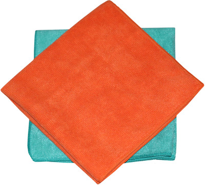 Hugs N Rugs Quick dry soft microfiber cleaning towel 350 GSM Pack Of 2 Wet and Dry Microfiber Cleaning Cloth(2 Units)