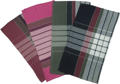 Varde 4 Pcs All Purpose Home & Kitchen Dusting & Cleaning Cloth Wet and Dry Cotton Cleaning Cloth(4 Units)