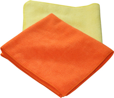 Hugs N Rugs Multi-color highly absorbent microfiber cleaning towel 350 gsm pack of 2 Wet and Dry Microfiber Cleaning Cloth(2 Units)