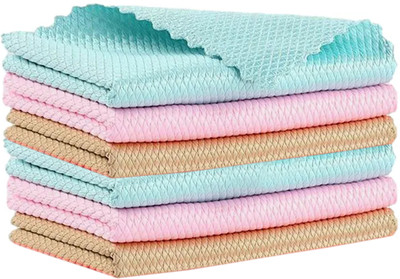 KITCHEN SHARP Wet and Dry Microfiber Cleaning Cloth(6 Units)