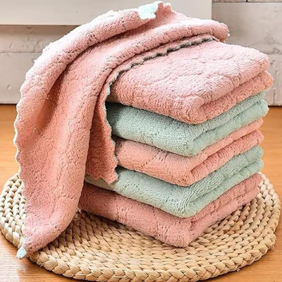 BINKS TRADERS Kitchen Cloth Dish Towels 25cm x 25cm Wet and Dry Microfiber Cleaning Cloth(5 Units)