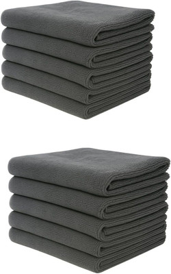 HOMNIX Microfiber Cleaning Towel Cloth 40x40cms 350 GSM Highly Absorbent Dust Lint Free Wet and Dry Microfiber Cleaning Cloth(10 Units)