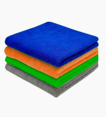 MINKAAI 350_4 Wet and Dry Microfiber, Polyester Cleaning Cloth(4 Units)