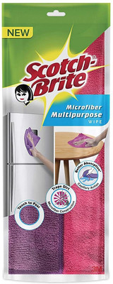 Scotch-Brite Microfiber Multipurpose Wipe Scratch-free, traps dust, for appliances, furniture Wet and Dry Microfiber Cleaning Cloth(2 Units)