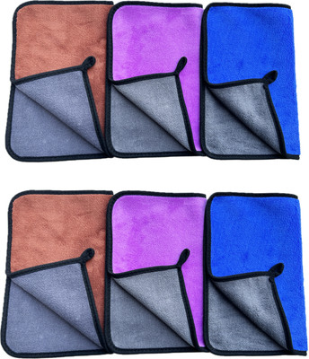Gopika Set of 6 Microfiber Multipurpose Wet and Dry Microfiber Cleaning Cloth(6 Units)