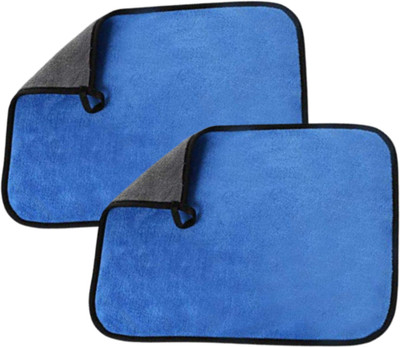 Everyonic Blue Microfiber Towel Wet and Dry Microfiber Cleaning Cloth(2 Units)