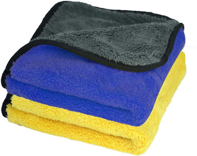 Fezora Microfiber Vehicle Washing  Cloth(Pack Of 2, 800 GSM)