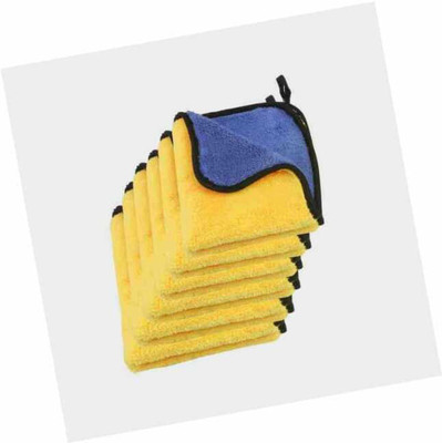 Armaan Pack of 5 Lint Free Dual Sided Vehicle, Glass & floor Cleaning Cloth MC3.514 Wet and Dry Microfiber Cleaning Cloth(5 Units)