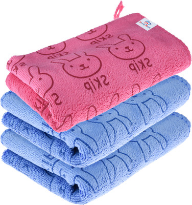 Heart Home Reusable Skip Cleaning Towel for Kitchen|BabyCleaning Towel|30x40|Packof 3|Multi Wet and Dry Microfiber Cleaning Cloth(3 Units)