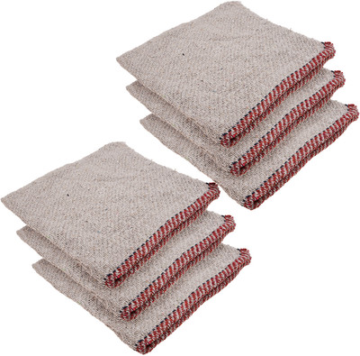 KUBER INDUSTRIES Plain Floor Cleaning Pocha For Home|Small|18x18 Inch|Pack of 6|White Wet and Dry Cotton Cleaning Cloth(6 Units)