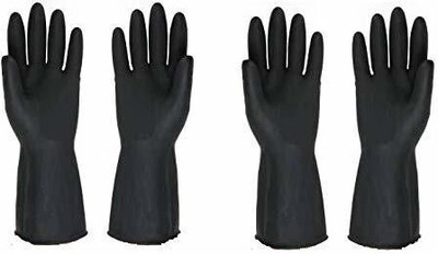 RBGIIT Rubber Diamond Grip Dishwashing Bathroom Animals Pet Kitchen Cleaning Gloves Wet and Dry Glove Set(Large Pack of 2)
