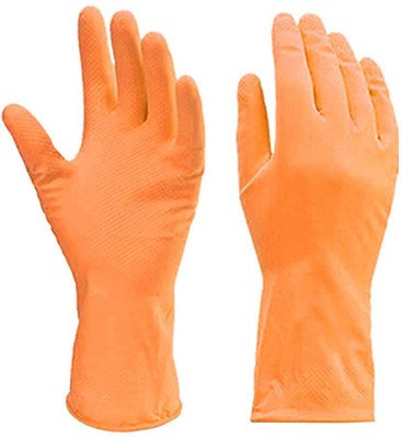 The GreeK Rubber Cleaning Hand Gloves for Washing, Cleaning Kitchen, Gardening Wet and Dry Glove(Free Size)