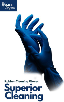 home organs Premium Rubber Cleaning Gloves | Reusable Gloves for Home Cleaning Wet and Dry Glove(Free Size)