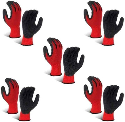 house of common Industrial Hand Safety Gloves Gardening Work ,Cut-resistant Working Gloves Men Wet and Dry Glove Set(Free Size Pack of 10)