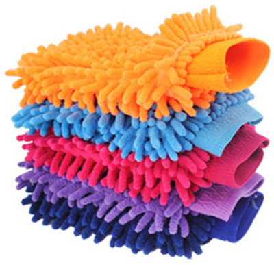 WolkomHome Wool Vehicle Washing  Washing Mitt Hand Glove(Pack Of 1, 300 GSM)