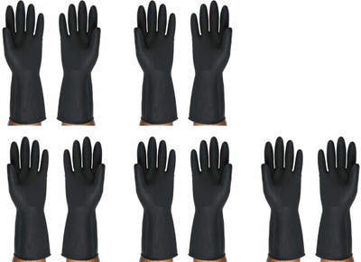 RBGIIT Rubber Diamond Grip Dishwashing Bathroom Animals Pet Kitchen Cleaning Gloves Wet and Dry Glove Set(Free Size Pack of 5)