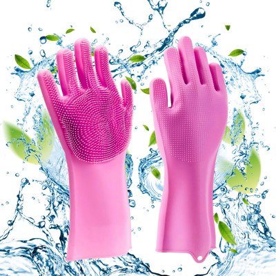tick mark Dishwashing Gloves Rubber  Safety Gloves(Pack of 2)